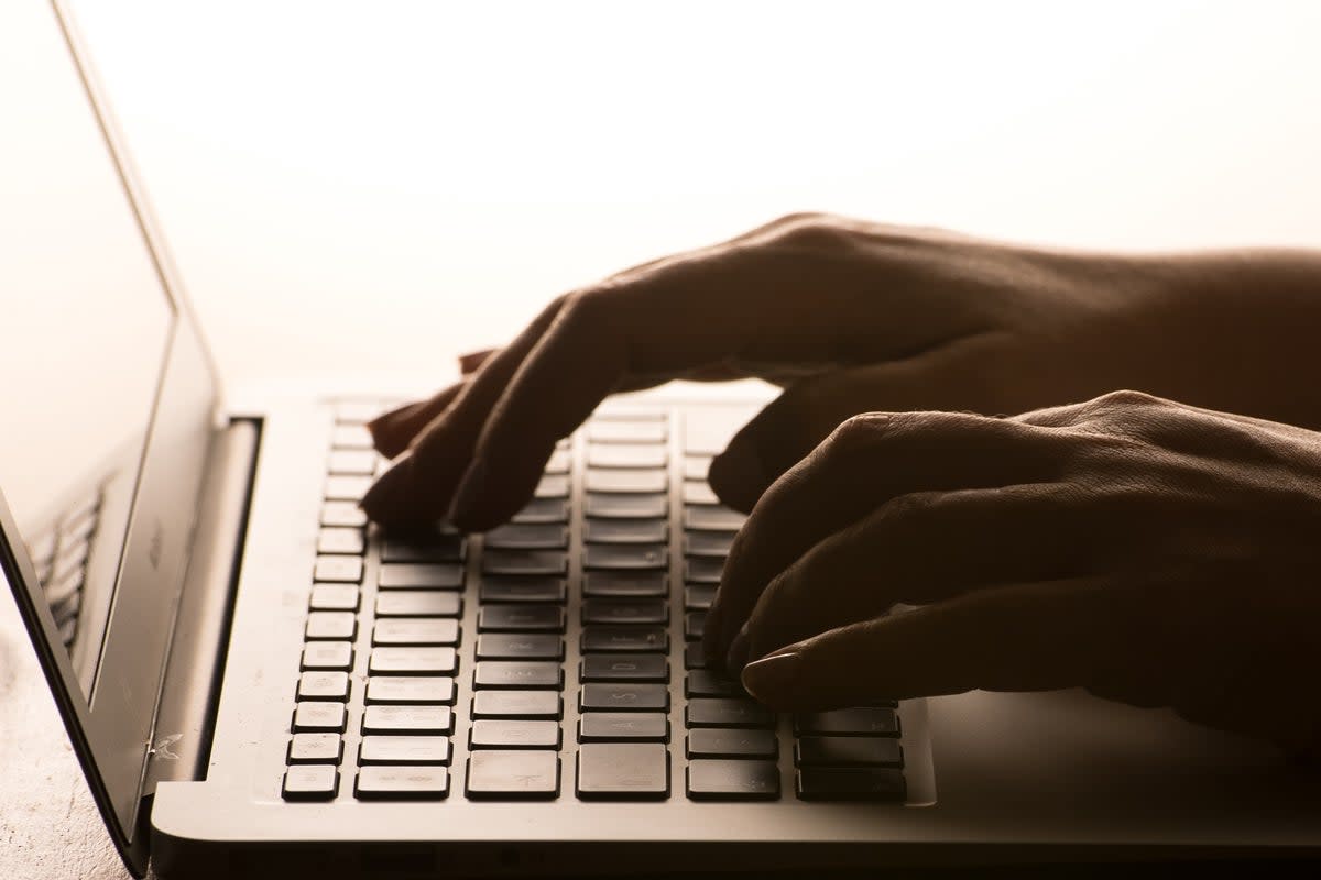 EMBARGOED TO 0001 THURSDAY APRIL 28 File photo dated 04/03/17 of a woman’s hands on a laptop keyboard, as Scotland’s tech sector bounced back last year from the lows of the pandemic, new research has found, with sales growth returning to pre-Covid rates. (PA Wire)