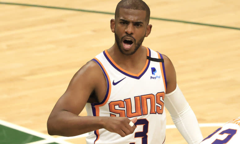 Chris Paul on the court for the Suns.