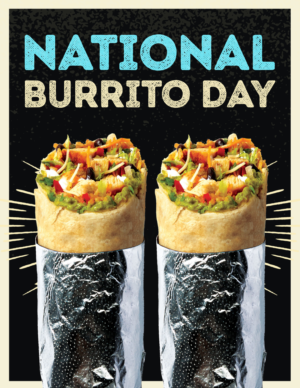 Moe's Southwest Grill will be celebrating National Burrito Day on April 6.