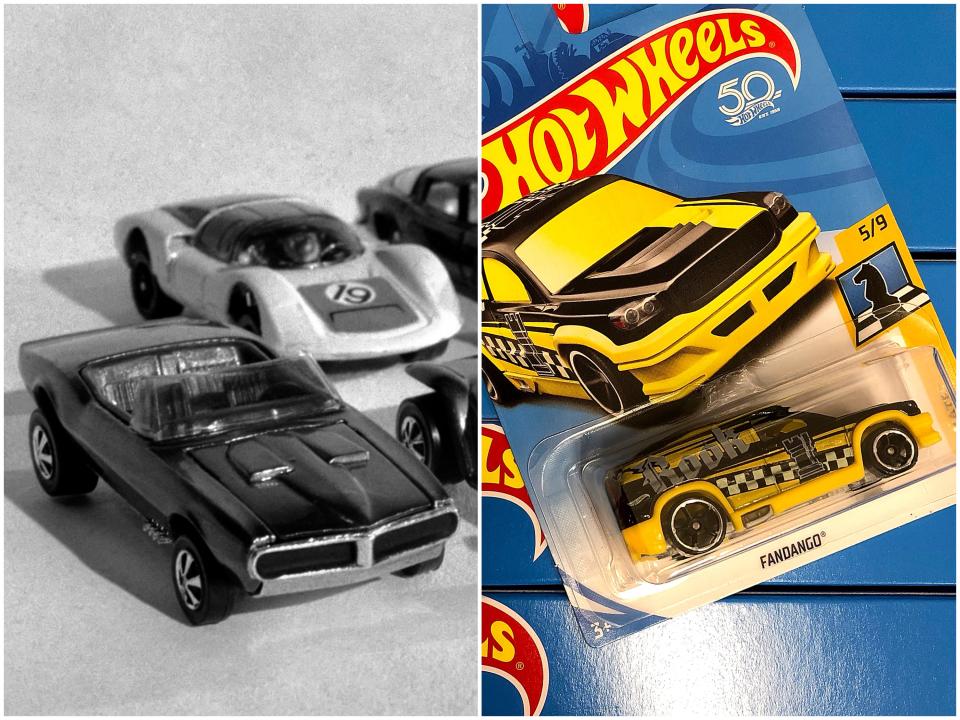Hot Wheels when they were first released vs. Hot Wheels in 2018
