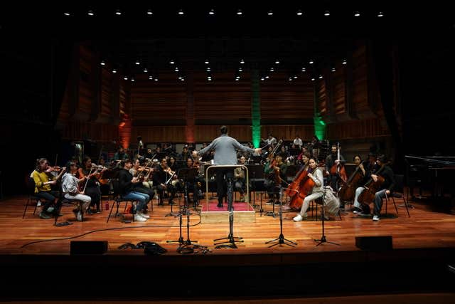 Afghan Youth Orchestra perform in concert hall