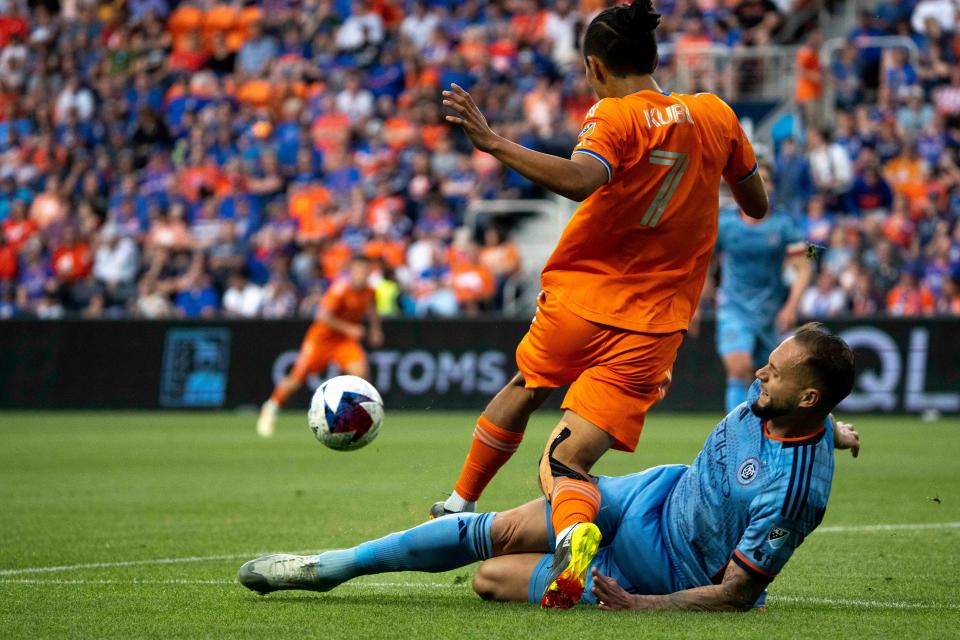 New York City FC and FC Cincinnati met May 10 in a US Open Cup match at TQL Stadium.  Wednesday, they square off at Yankee Stadium.