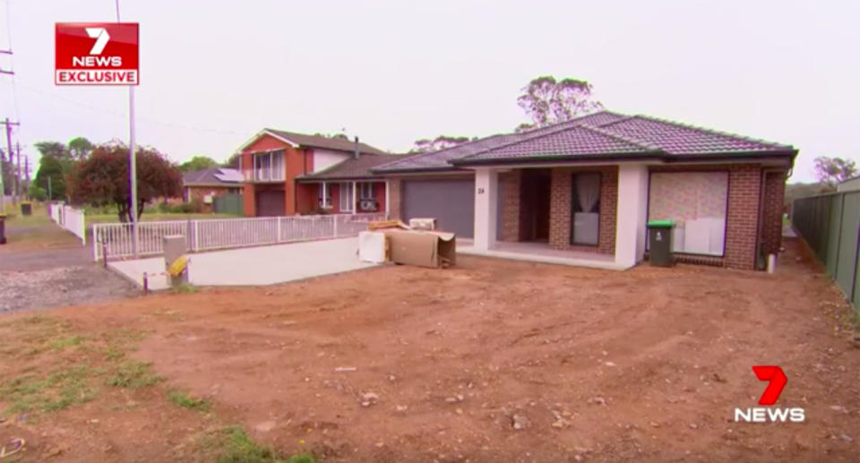 Senior Constable Michael Nelson’s garden had been just a patch of dirt a few days ago. Source: 7News