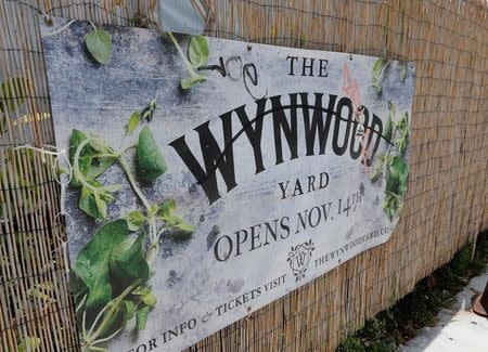 The sign for Wynwood Yard is seen in the Wynwood arts district of Miami, Florida, U.S. August 3, 2016. REUTERS/Joe Skipper