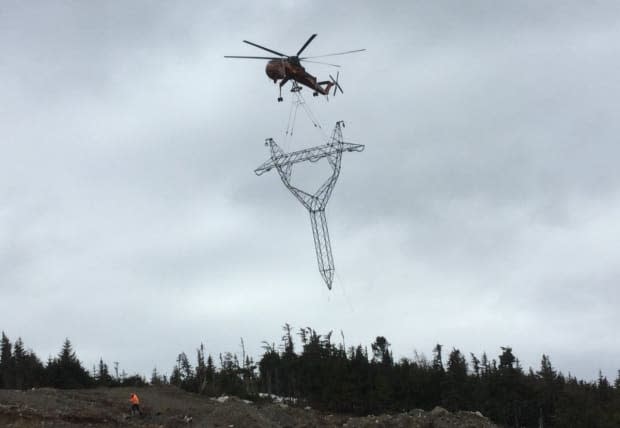 The tower, which resembles the one in this photo, became unstable due to an issue with the guy-wire and fell to the ground, according to Forbes Bros. in 2017.