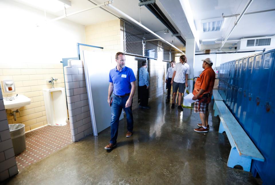 The Community Task Force on Facilities toured Pipkin Middle School in July 2022.