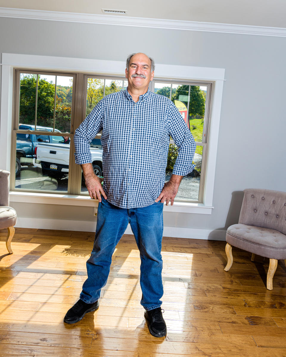 Ken Semler stands in an Apex spec home on the factory property.<span class="copyright">Evan Angelastro for TIME</span>