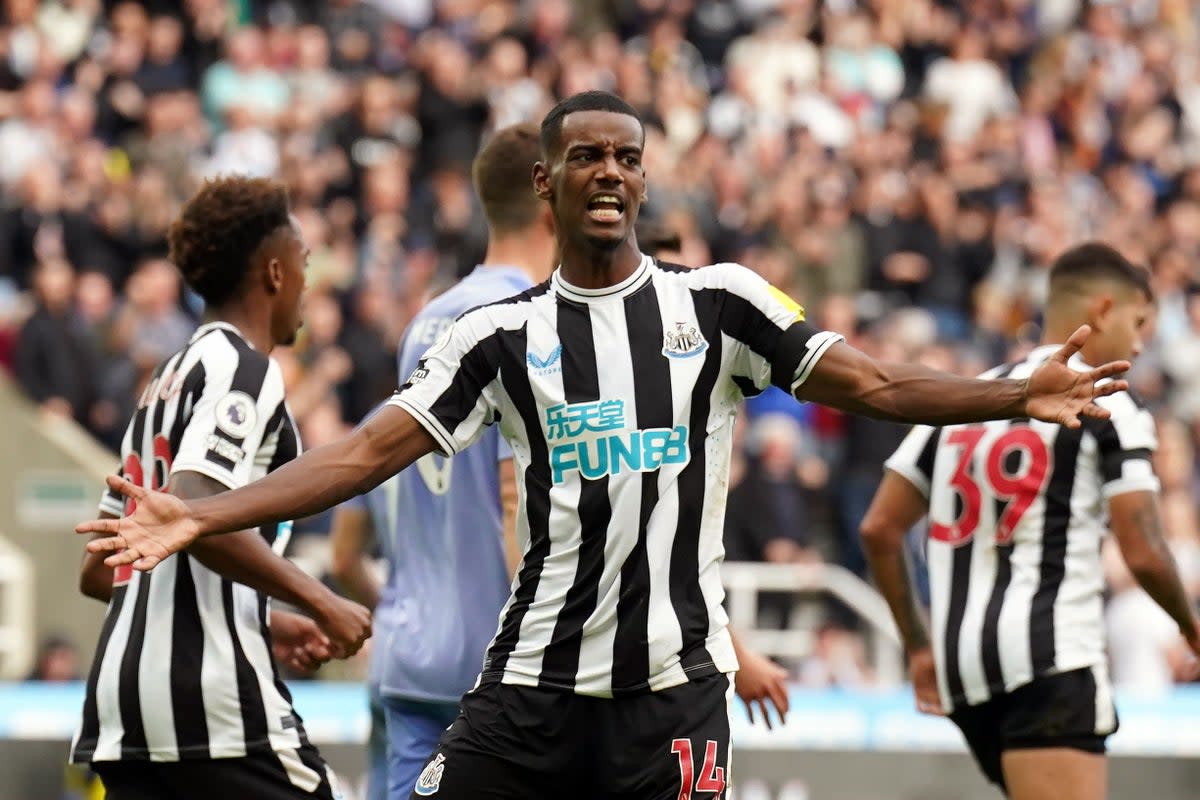 Newcastle’s record signing Alexander Isak is close to a return from injury (Owen Humphreys/PA) (PA Wire)