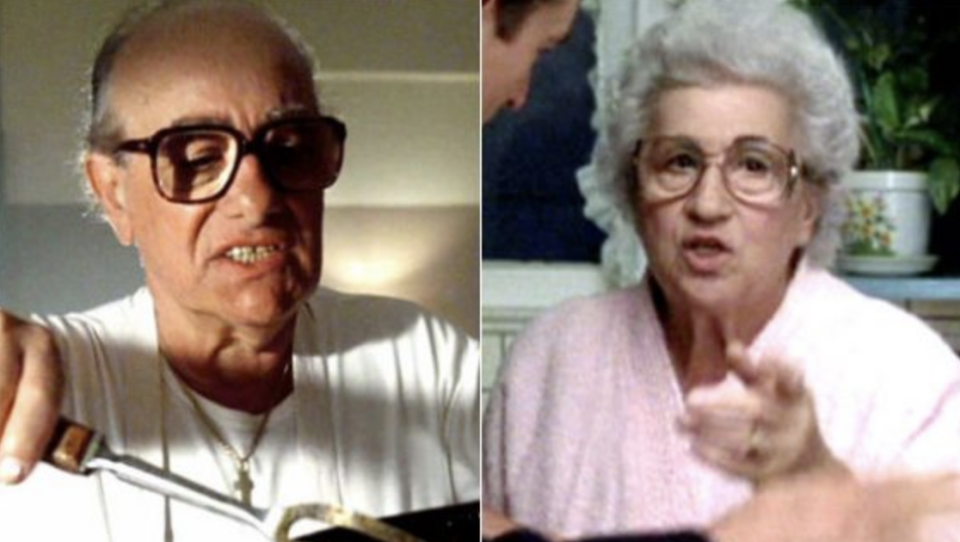 Close-ups of Scorsese's parents