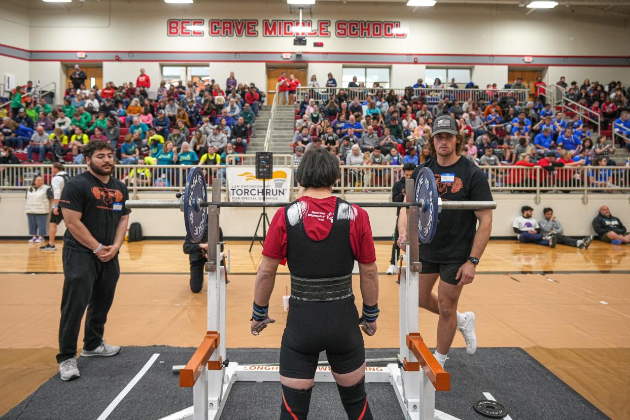 Hundreds of fans turned out to watch the powerlifting competition at the 2023 Special Olympics Texas Winter Games at Bee Cave Middle School. The games return this year on Feb. 16-18.