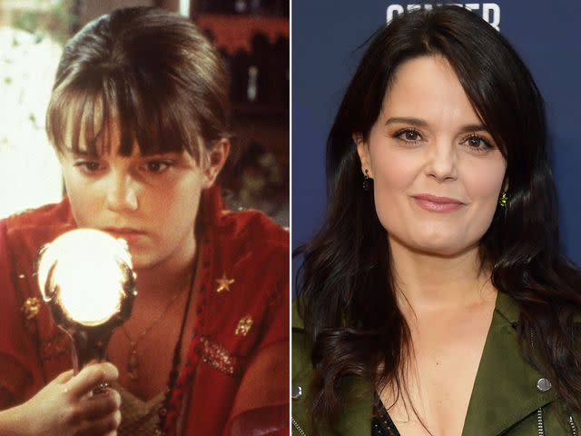 <p>Singer White/Ventura Valley Film/Kobal/Shutterstock ; Unique Nicole/Getty</p> Kimberly J. Brown in 'Halloweentown' in 1998. ; Kimberly J. Brown at the Center Theatre Group's Opening Of "A Soldier's Play" in 2023.