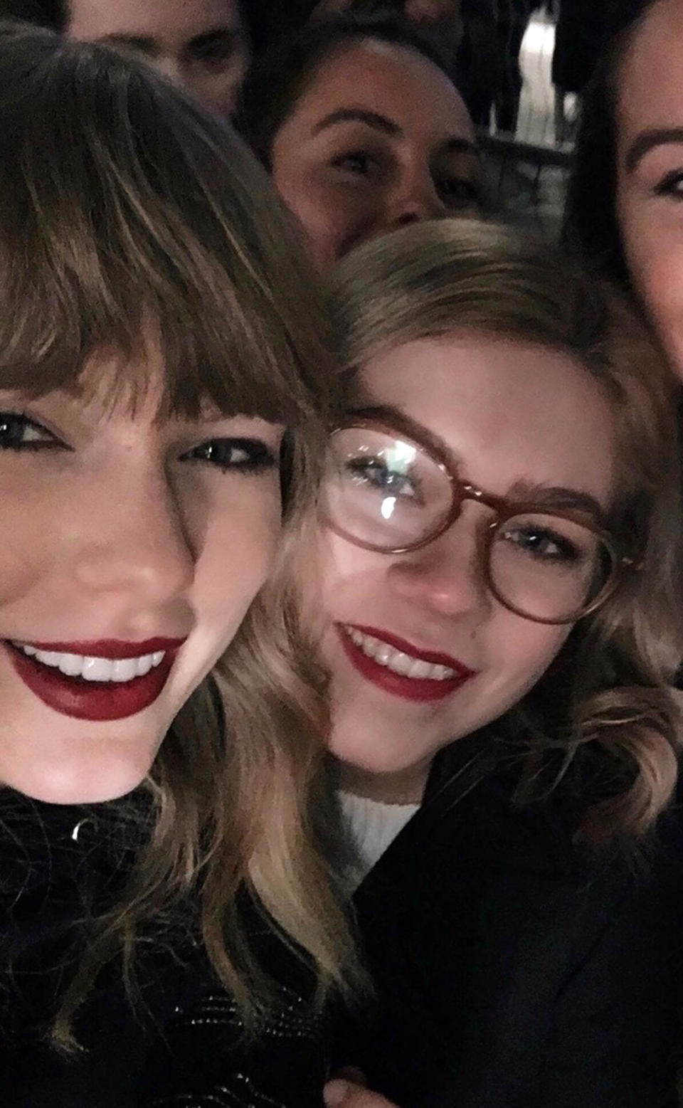 Emily Duffy poses with Taylor Swift in New York City. (Courtesy Emily Duffy)