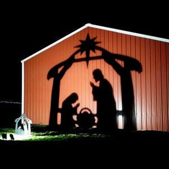 <p><strong>JenkinsFabrication</strong></p><p>etsy.com</p><p><strong>$200.00</strong></p><p>This outdoor shadow caster is substantial enough to create an impactful nativity image on a two-story house or large building.</p>