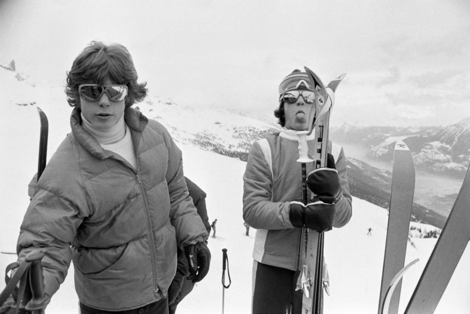 1974: John F. Kennedy Jr. hits the slopes