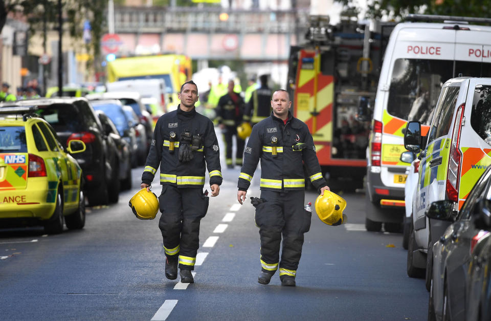 <em>‘Fireball’ – the blast was said to have sent a “wall of flame” through the packed London Underground train (Picture: Stefan Rousseau/PA Wire)</em>