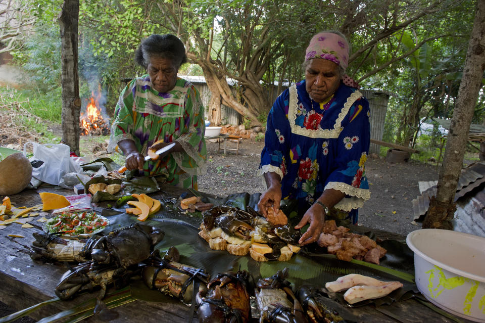 Creating a food masterpiece the Kanak way. Photo: Getty