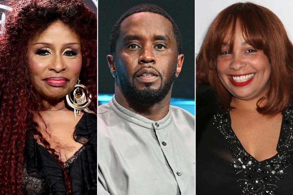 <p>Getty(3)</p> (Left to right) Chaka Khan, Diddy and Indira Khan