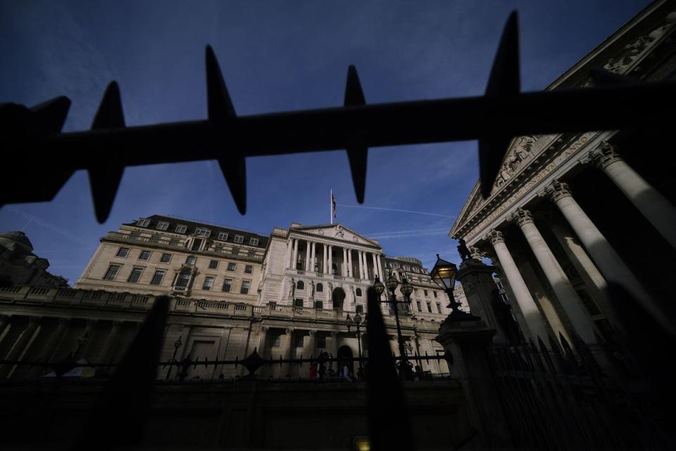Bank of England figures show the UK fell into a recession in January (PA)