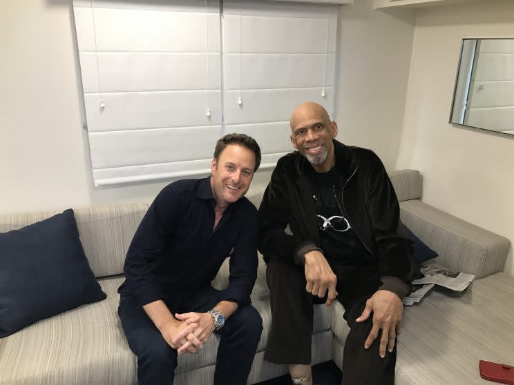 Chris Harrison with Kareem Abdul-Jabbar (Photo: Chris Harrison)