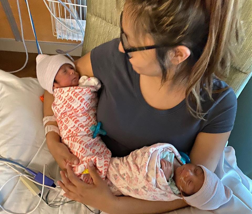 With their early arrival, Bernice Hernandez’ twins received extra special care in the level 2 neonatal intensive care unit at AdventHealth Daytona Beach