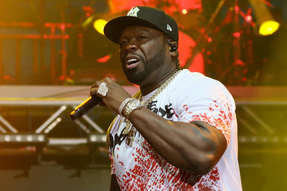 50 Cent (pictured here performing at the Menora Mivtachim Arena in Tel Aviv, Israel) will play MidFlorida Credit Union Amphitheatre on Aug. 19.