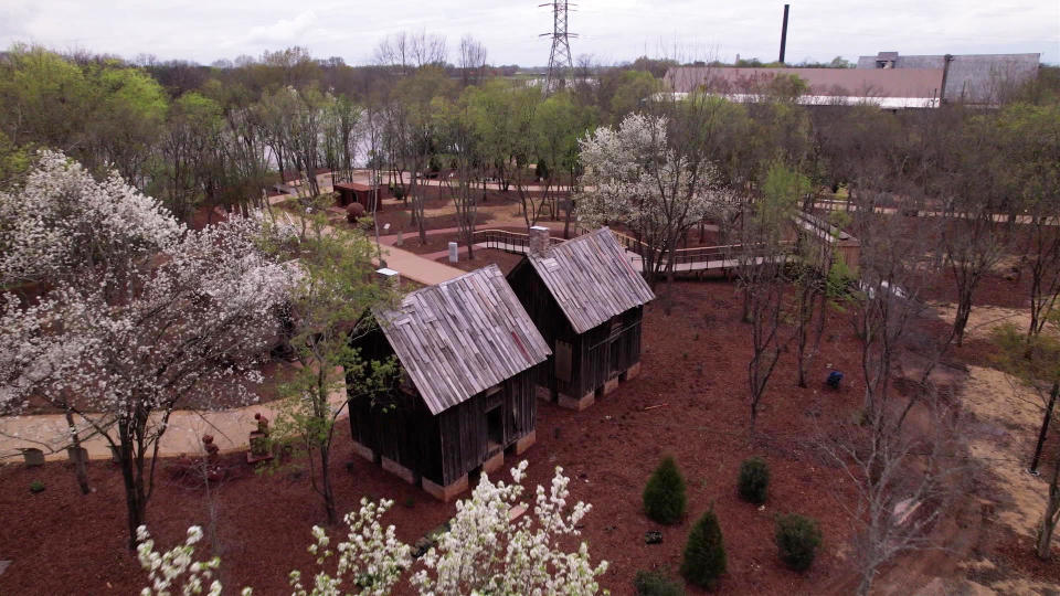 An aerial view of the Freedom Monument Sculpture Park in Montgomery, Ala. / Credit: CBS News