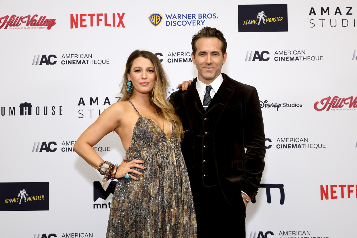 Blake Lively and Ryan Reynolds appear together on the red carpet, after announcing they are expecting their fourth child. (Getty Images)