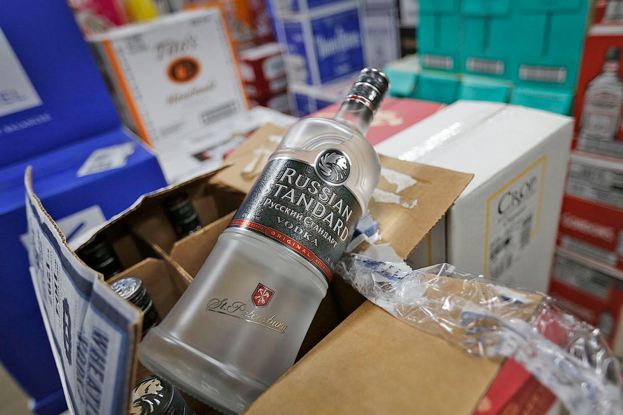 Russian vodka has been pulled from the shelves of the Wollaston Wine and Spirits Company in Quincy.