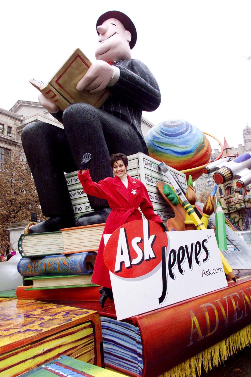 An Ask Jeeves float in the 1999 Macy's thanksgiving day parade