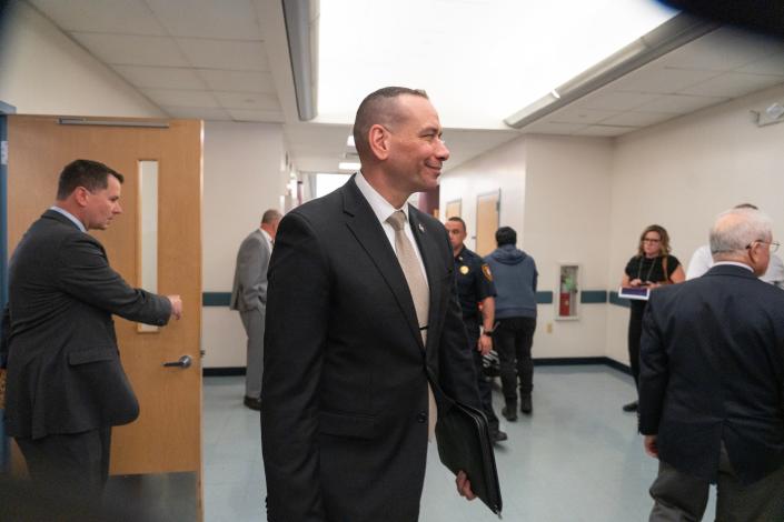 Isa M. Abbassi, after a press conference, as he assumes the position of Officer in Charge of the Paterson Police Department in Paterson, NJ on Tuesday May 9, 2023. 