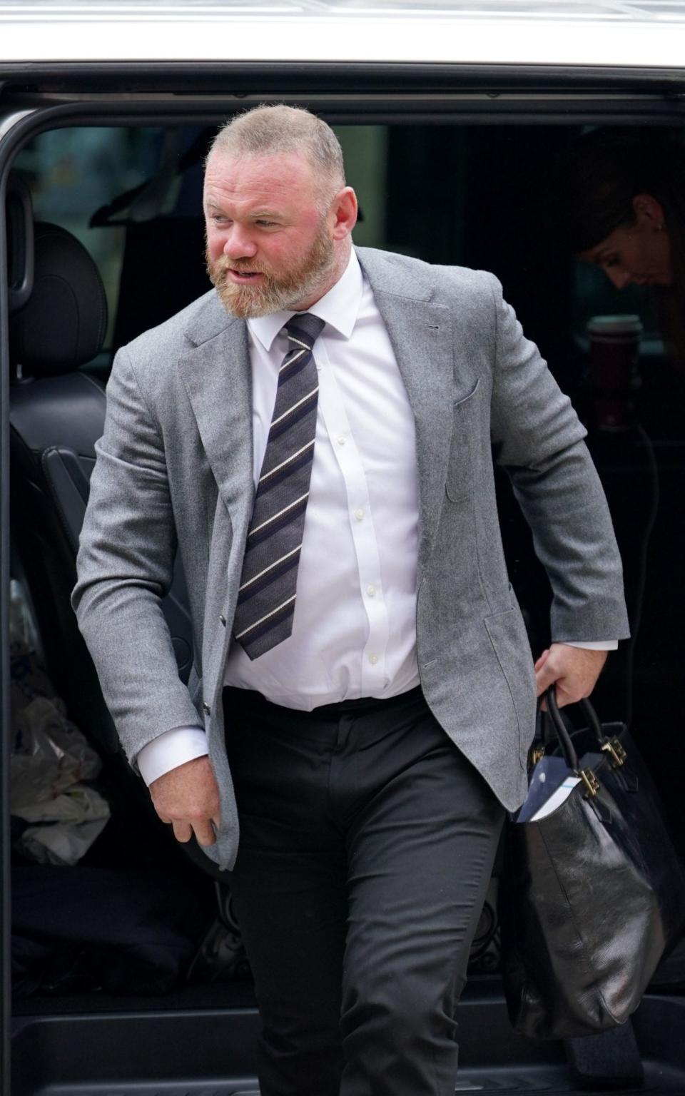 Wayne Rooney arrives at the Royal Courts Of Justice - Yui Mok/PA Wire