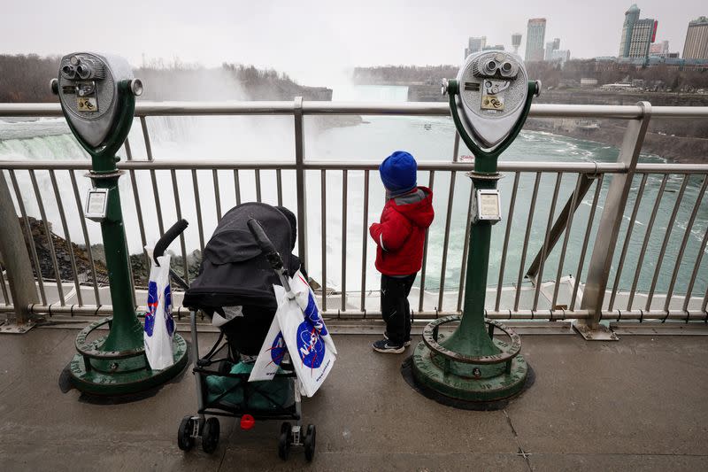 Solar Eclipse that will take place across parts of the United States and Canada on April 8, at Niagara Falls, New York