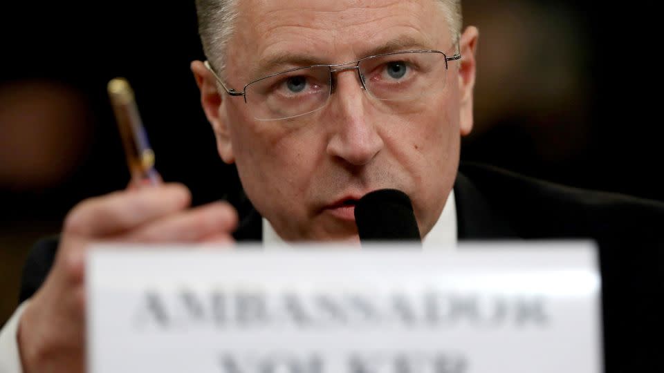 Kurt Volker testifies before the House Intelligence Committee on November 19, 2019, in Washington, DC. - Chip Somodevilla/Getty Images