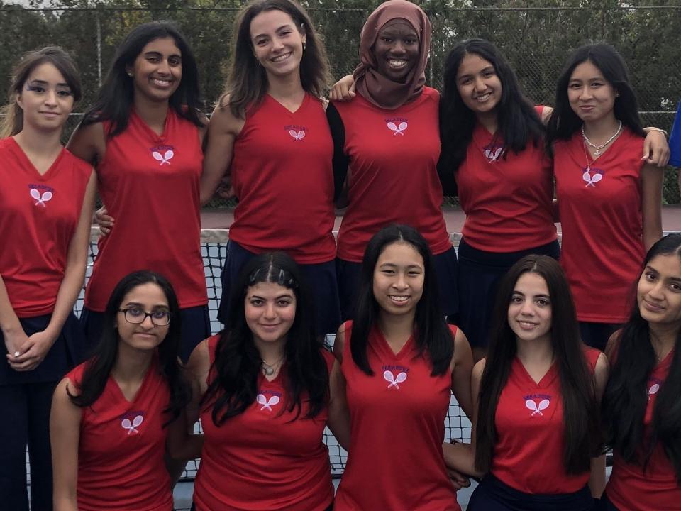 The 2023 Secaucus girls tennis team won the NJIC Meadowlands Division title for the second year in a row, finishing with a 9-1 division record and 12-5 overall.