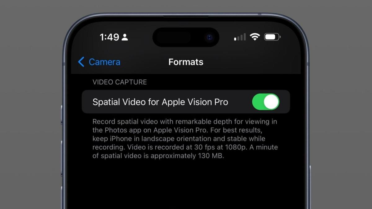 Apple Vision Pro Spatial Video arrive pour iPhone dans iOS 17.2 bêta 2