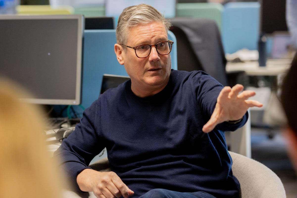 Sir Keir Starmer at The Northern Echo's HQ in Darlington. <i>(Image: SARAH CALDECOTT)</i>