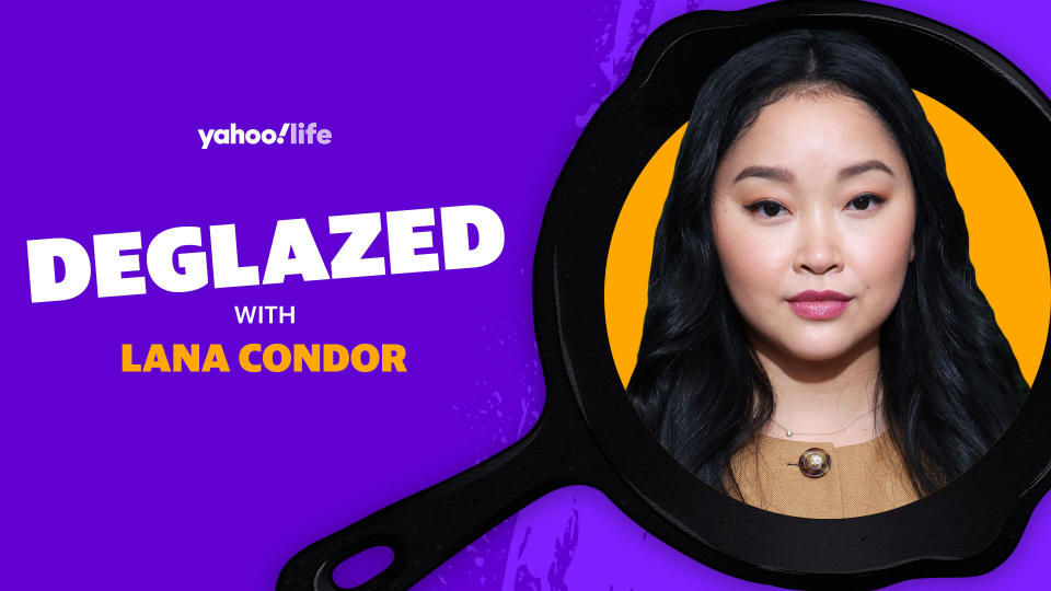 Lana Condor says she's passionate about pizza and snacks, specifically nacho cheese-flavored Doritos, which she only recently tried for the first time. (Photo: Getty; designed by Quinn Lemmers)