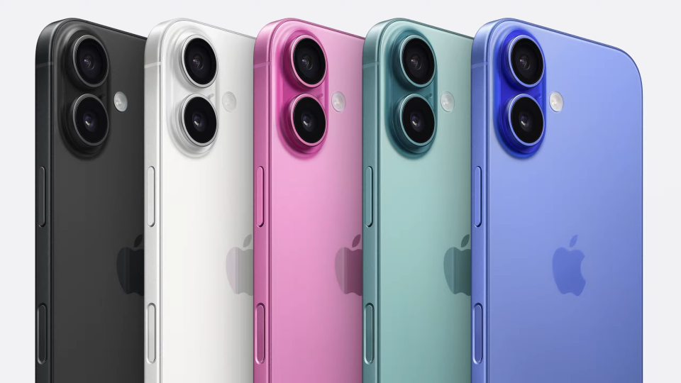 Cores do iPhone 16.