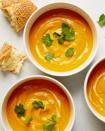 <p>This vegan <a href="https://www.delish.com/cooking/g3003/butternut-squash/" rel="nofollow noopener" target="_blank" data-ylk="slk:butternut squash;elm:context_link;itc:0;sec:content-canvas" class="link ">butternut squash</a> soup is made in a <a href="https://www.delish.com/cooking/g3849/best-slow-cooker-recipes/" rel="nofollow noopener" target="_blank" data-ylk="slk:slow cooker;elm:context_link;itc:0;sec:content-canvas" class="link ">slow cooker</a>, so after you chop up all your vegetables, it’s essentially hands-off. A quick blitz with an immersion blender at the end, and you’ve got a silky, drinkable <a href="https://www.delish.com/cooking/recipe-ideas/recipes/a55386/best-roasted-butternut-squash-soup-recipe/" rel="nofollow noopener" target="_blank" data-ylk="slk:butternut squash soup;elm:context_link;itc:0;sec:content-canvas" class="link ">butternut squash soup</a> you'll want to make again and again.</p><p>Get the <strong><a href="https://www.delish.com/cooking/recipe-ideas/a42004815/vegan-butternut-squash-soup-recipe/" rel="nofollow noopener" target="_blank" data-ylk="slk:Slow-Cooker Vegan Butternut Squash Soup recipe;elm:context_link;itc:0;sec:content-canvas" class="link ">Slow-Cooker Vegan Butternut Squash Soup recipe</a></strong>.</p>