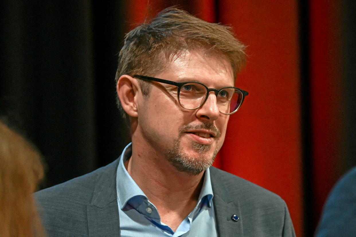 L'eurodéputé Matthias Ecke lors de la conférence du Parti social-démocrate (SPD) à Chemnitz, dans l'ouest de la Saxe (Allemagne) en juin 2023.  - Credit:DPA/Abaca