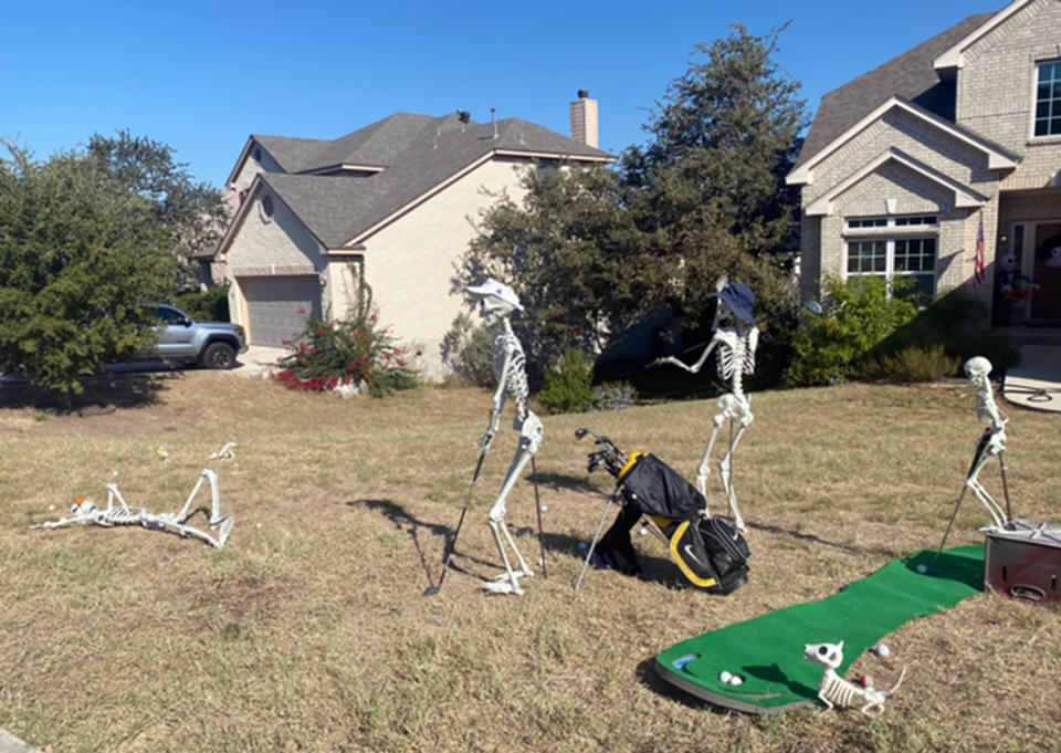 The Dinote family decorates their home with a different Halloween display each day of October. (Courtesy Steven Dinote)