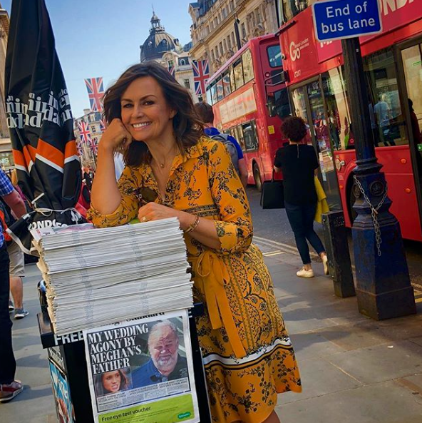 <p>Lisa Wilkinson posed on a road in London wearing a stunning dress from Zara. Don’t mind us as we just add this to our wish list. <br>Source: Instagram/lisa_wilkinson </p>