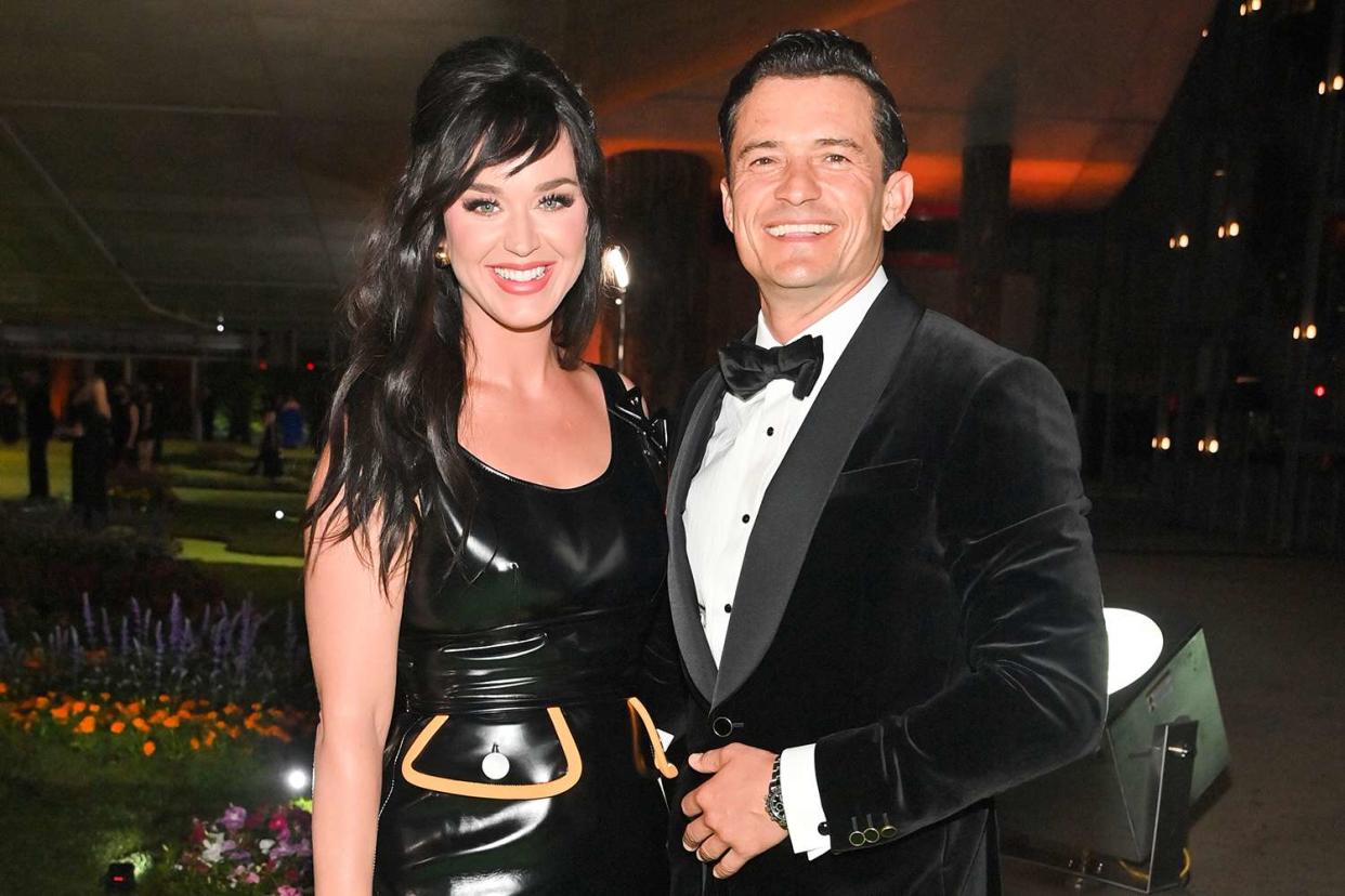 <p>Stefanie Keenan/Getty Images</p> Katy Perry (left) and Orlando Bloom in 2021