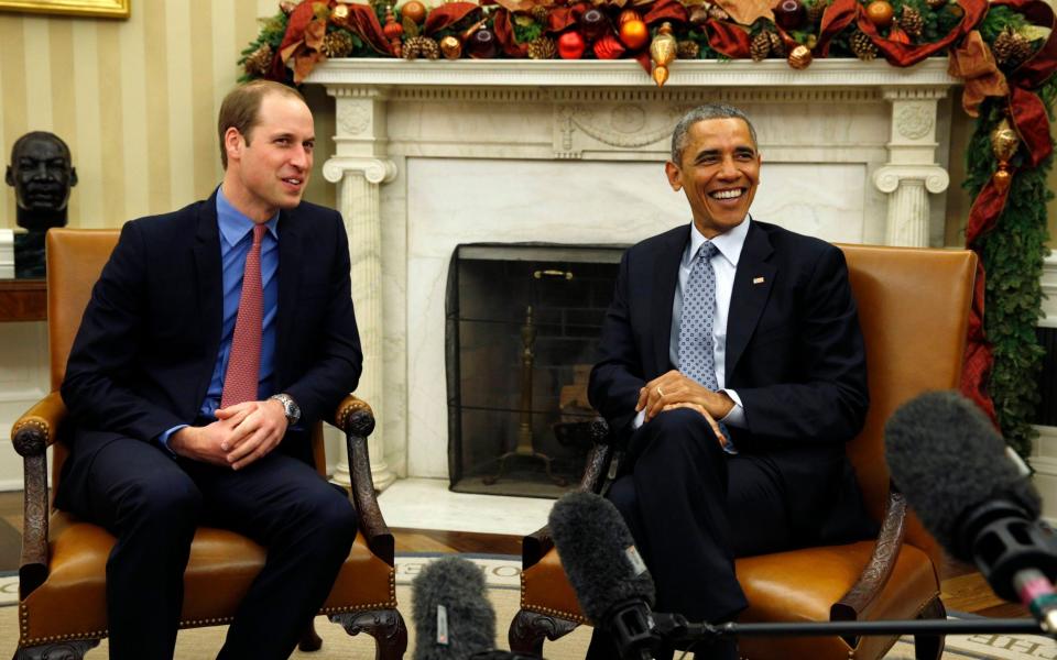 Prince William met then US president Barack Obama in the Oval Office in December 2014 - Reuters