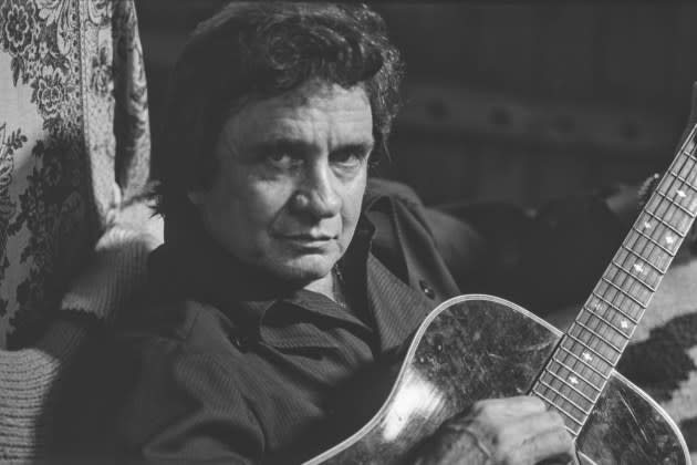 Johnny Cash in 1987. The new album 'Songwriter' is based on unreleased demos recorded by the Man in Black in 1993. - Credit: Alan Messer*