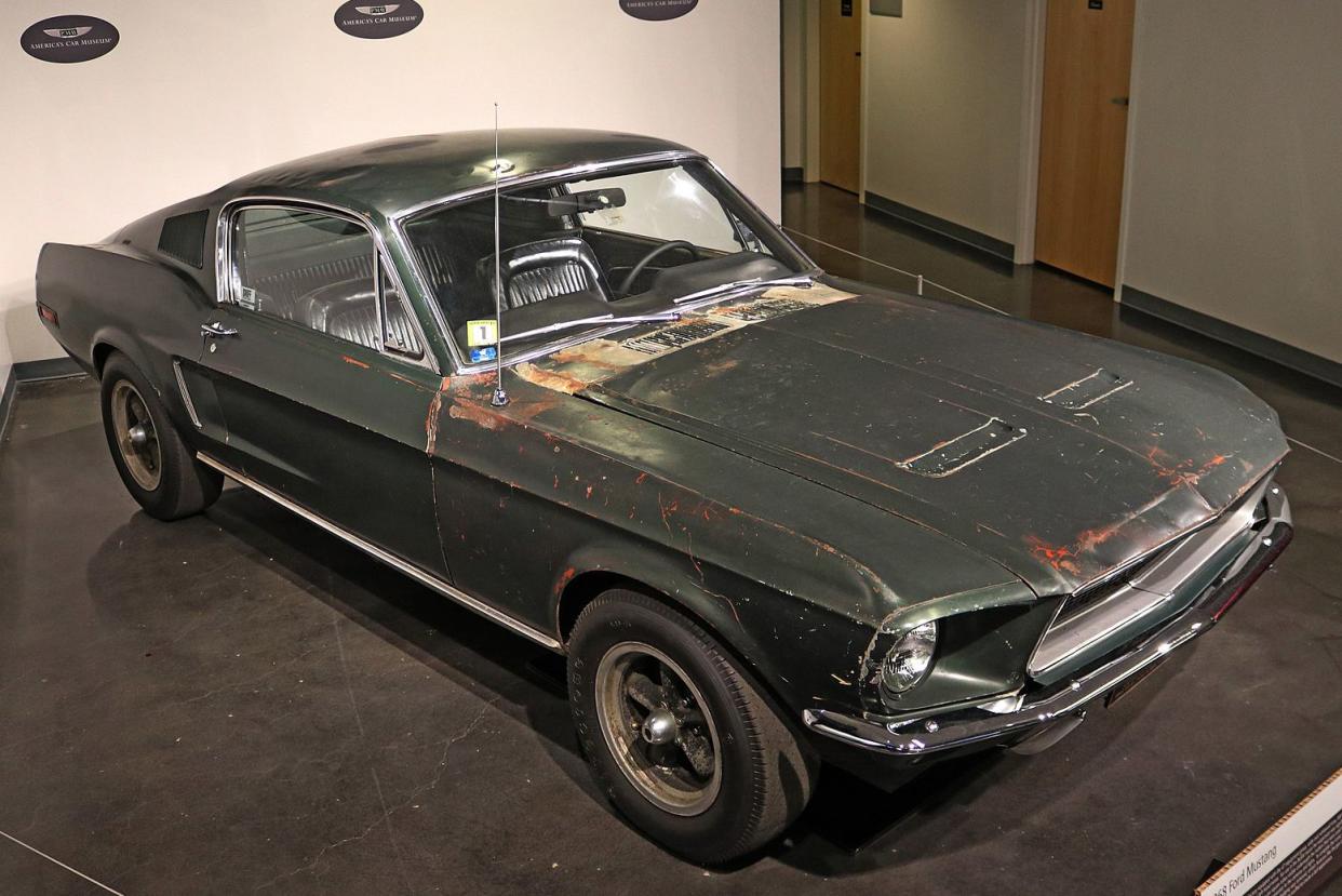 The Bullitt Mustang on display at the LeMay Car Museum in Tacoma, WA in April 2019.