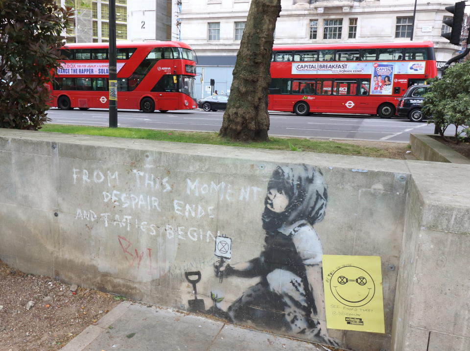 New Banksy Artwork in London, UK - 29 Apr 2019