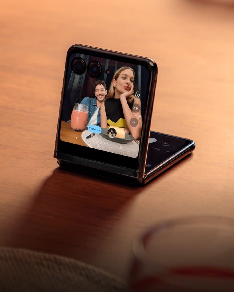 Lifestyle shots of the Motorola Razr 2023