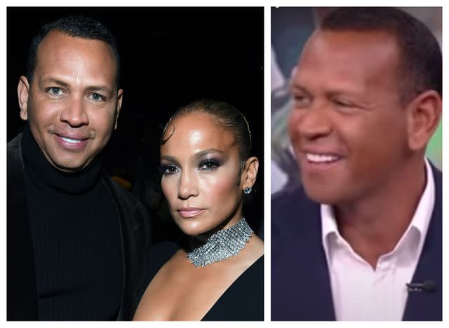 <p>Alex y JLo: (Photo by Kevin Mazur/Getty Images)Youtube/Despierta AmÃ©rica</p> Alex Rodriguez en 'Despierta AmÃ©rica'