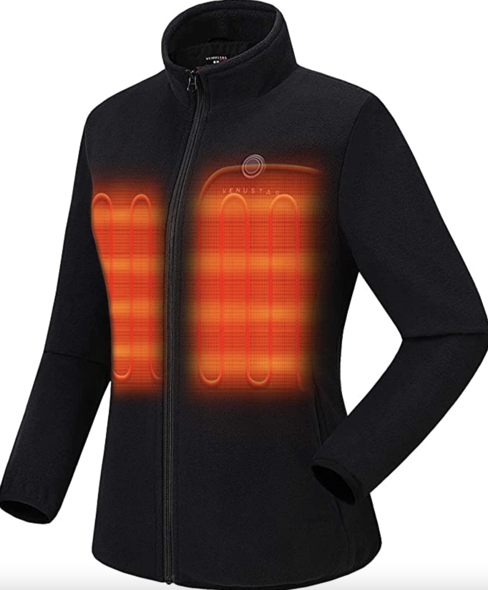 Save 30%: Venustas Women's Fleece Heated Jacket with Battery Pack 7.4V (Photo via Amazon)